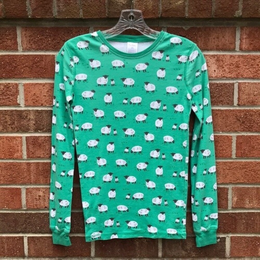Mini Boden Long Sleeve Pajama Top Sheep sz 13Y